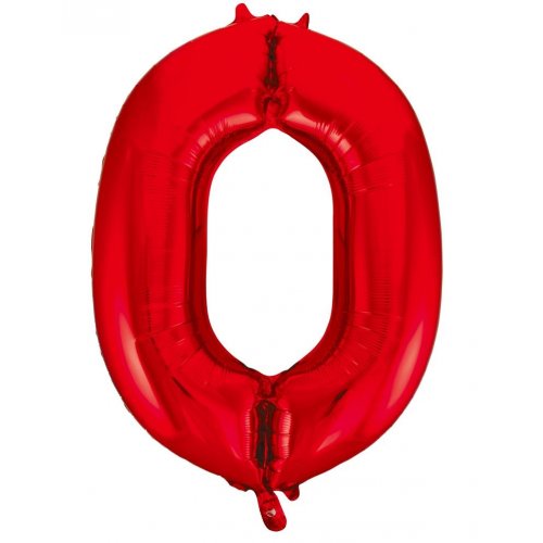 Large Number Balloon - Red (0-9) for parties in Bondi and Sydney - party styling detail