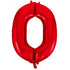 Large Number Balloon - Red (0-9) for parties in Bondi and Sydney - party styling detail