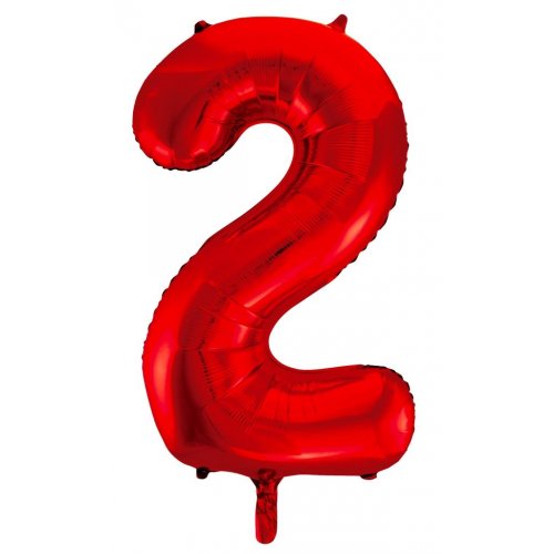 Large Number Balloon - Red (0-9) for parties in Bondi and Sydney - close-up