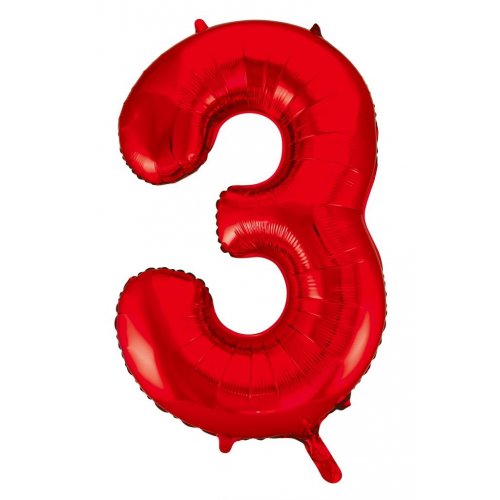 Large Number Balloon - Red (0-9) for parties in Bondi and Sydney - display view