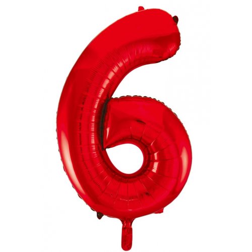 Large Number Balloon - Red (0-9) for parties in Bondi and Sydney - party styling detail