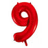Large Number Balloon - Red (0-9) for parties in Bondi and Sydney - display view