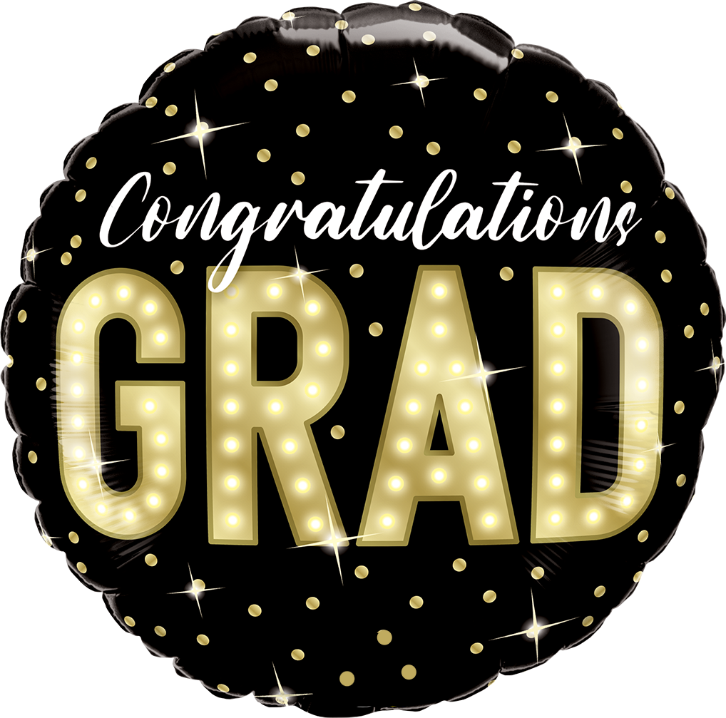 Congratulations Grad Marquee Lights Balloon - 21551 21556b by Bondi Road Balloons