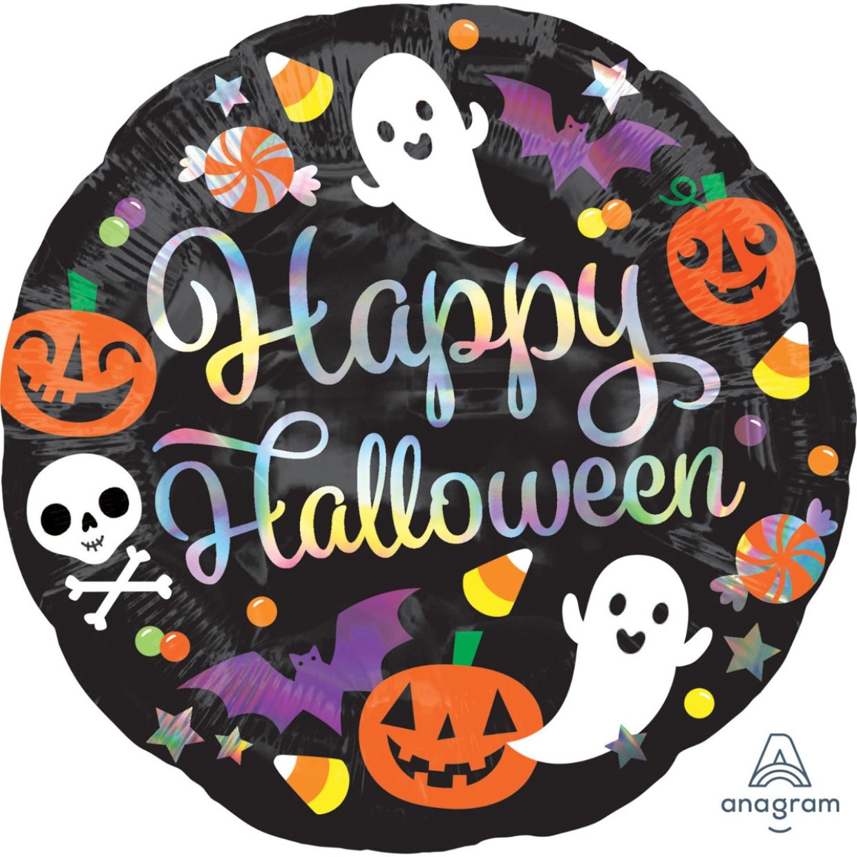 Holographic Iridescent Halloween Foil Balloon