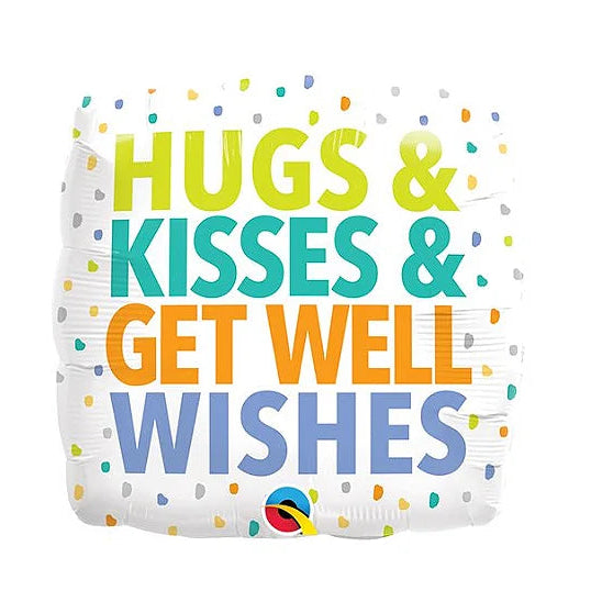 Hugs & Kisses & Get Well Wishes Balloon by Bondi Road Balloons