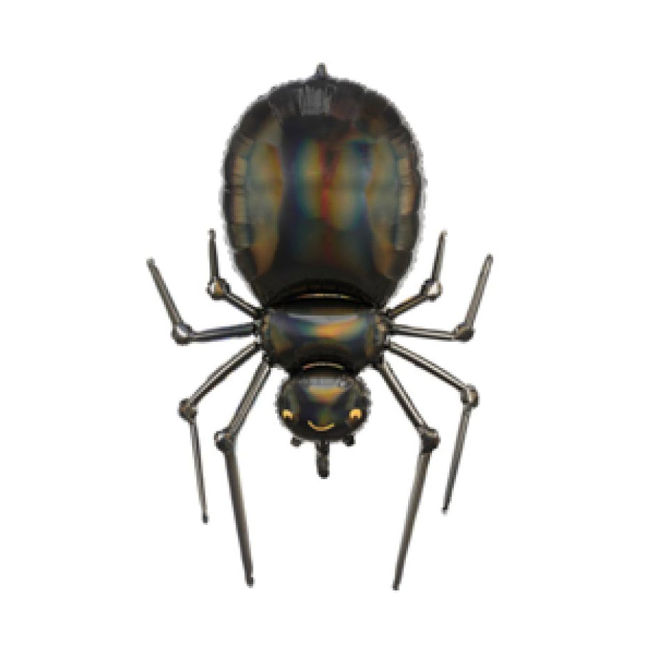 Glossy Black Spider 101cm Foil Balloon
