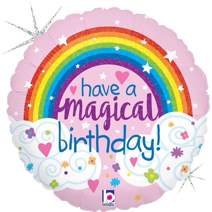 Magical Rainbow Birthday Foil Balloon - 36698gh r18 magical rainbow birthday b in Bondi, Sydney