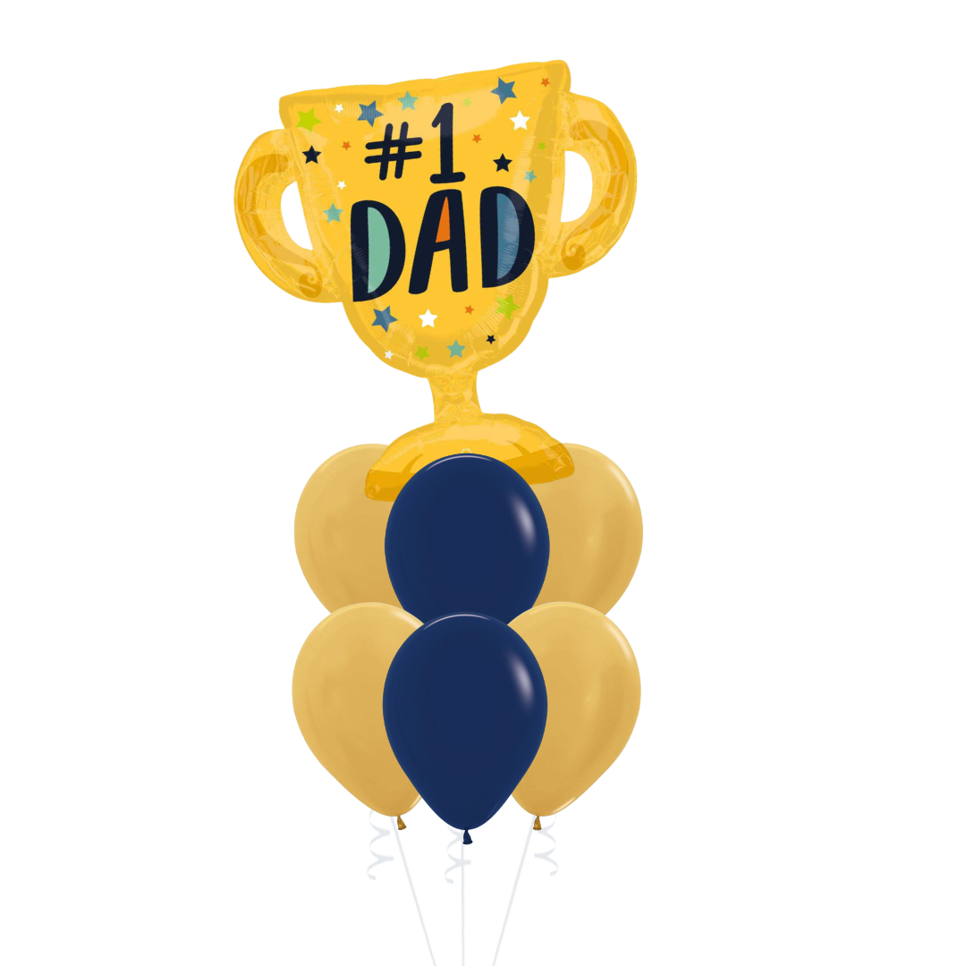 #1 Dad Trophy Balloon Bouquet