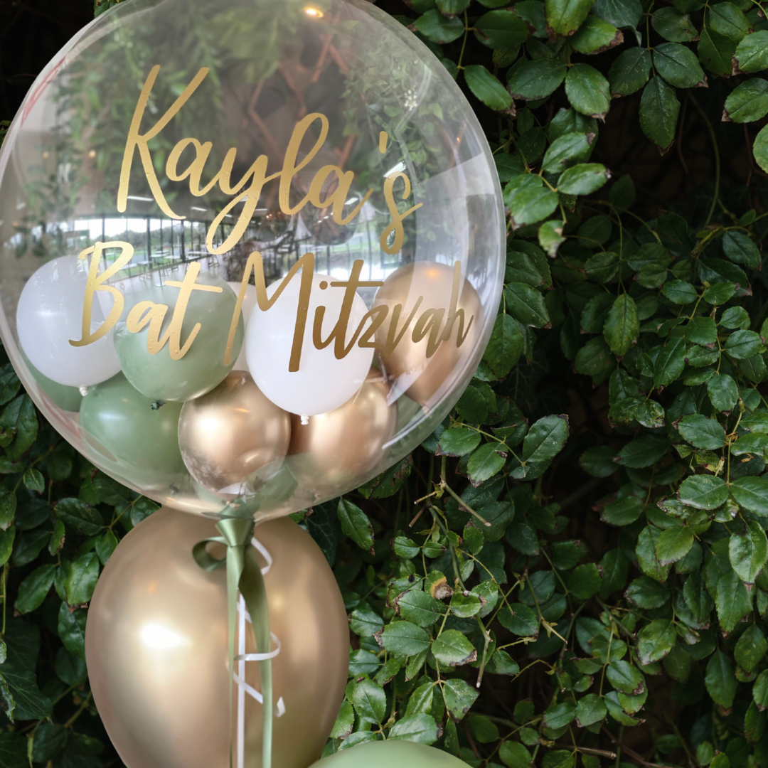 Bat Mitzvah bubble balloons - personalised - 3 42b1 41c3 a665 in Bondi, Sydney