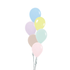 6 Pastel Matte Latex Balloon Bouquet in pastel colours of your choice in Bondi, Sydney