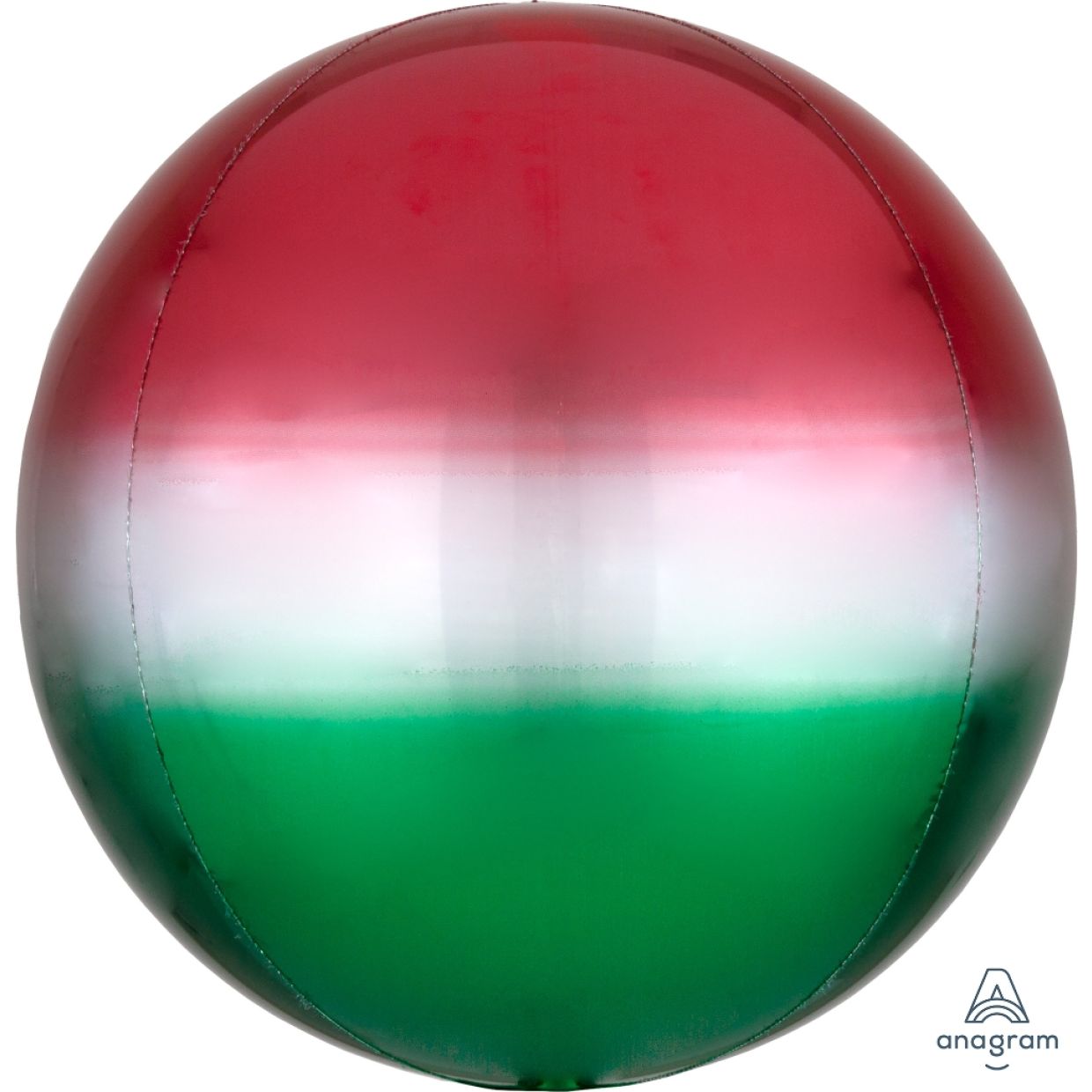 Ombre Red & Green Orbz Balloon - 40214 ombre orbz red green by Bondi Road Balloons