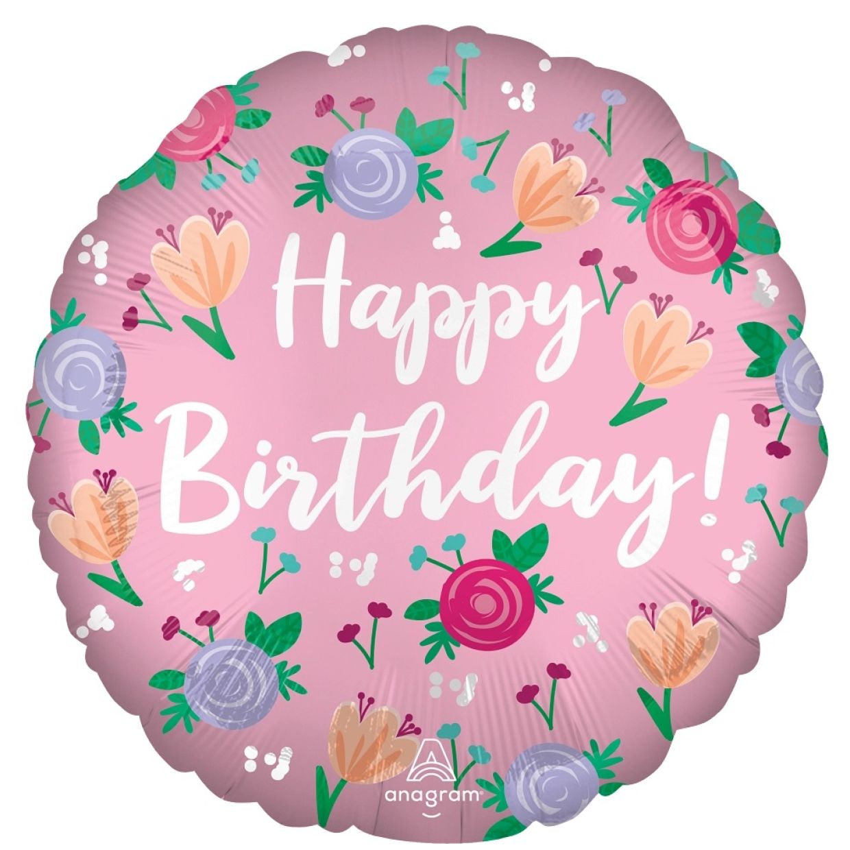 Satin Peony Happy Birthday Balloon in Bondi, Sydney