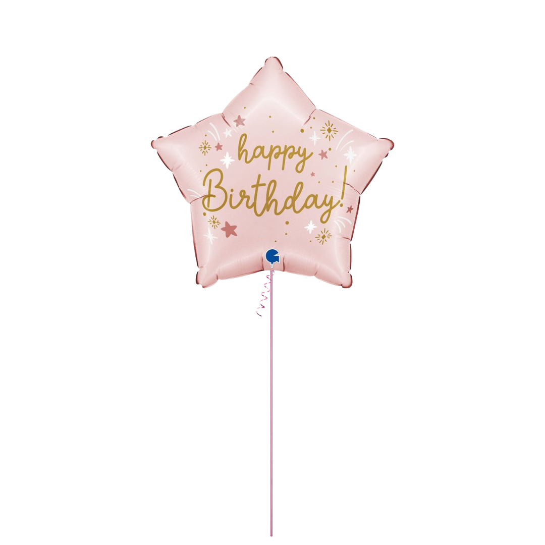 Pink Birthday Star Balloon Bouquet