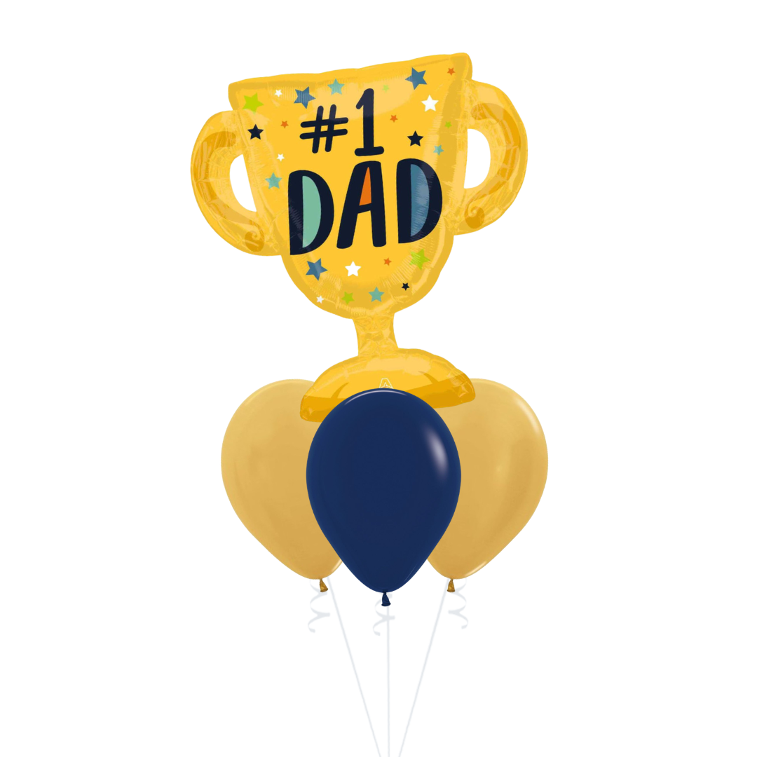 #1 Dad Trophy Balloon Bouquet