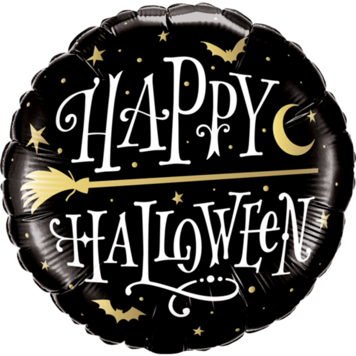 Halloween Golden Broomstick Foil Balloon