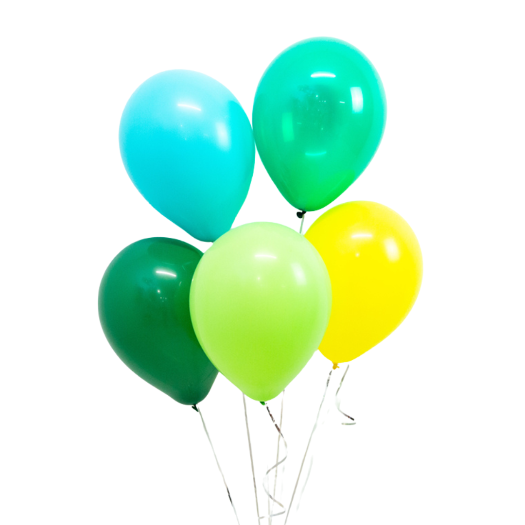 5 latex bunch - 28cm helium filled balloons