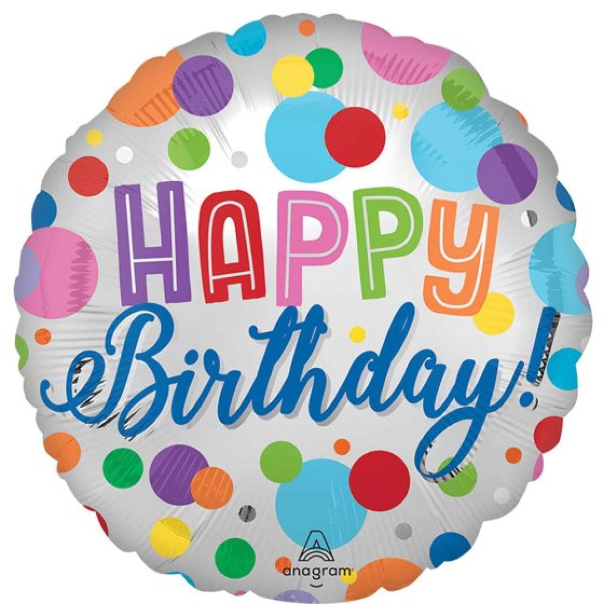 Satin Happy Birthday Dots Balloon - 76360 4593501 in Bondi, Sydney