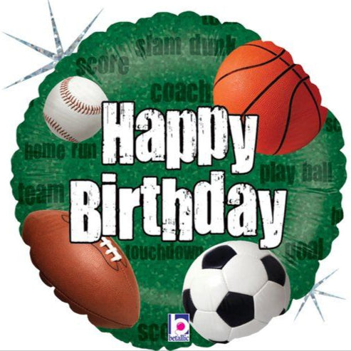 Sports Balls Birthday Foil Balloon - 86828h r18 sports balls birthday p in Bondi, Sydney