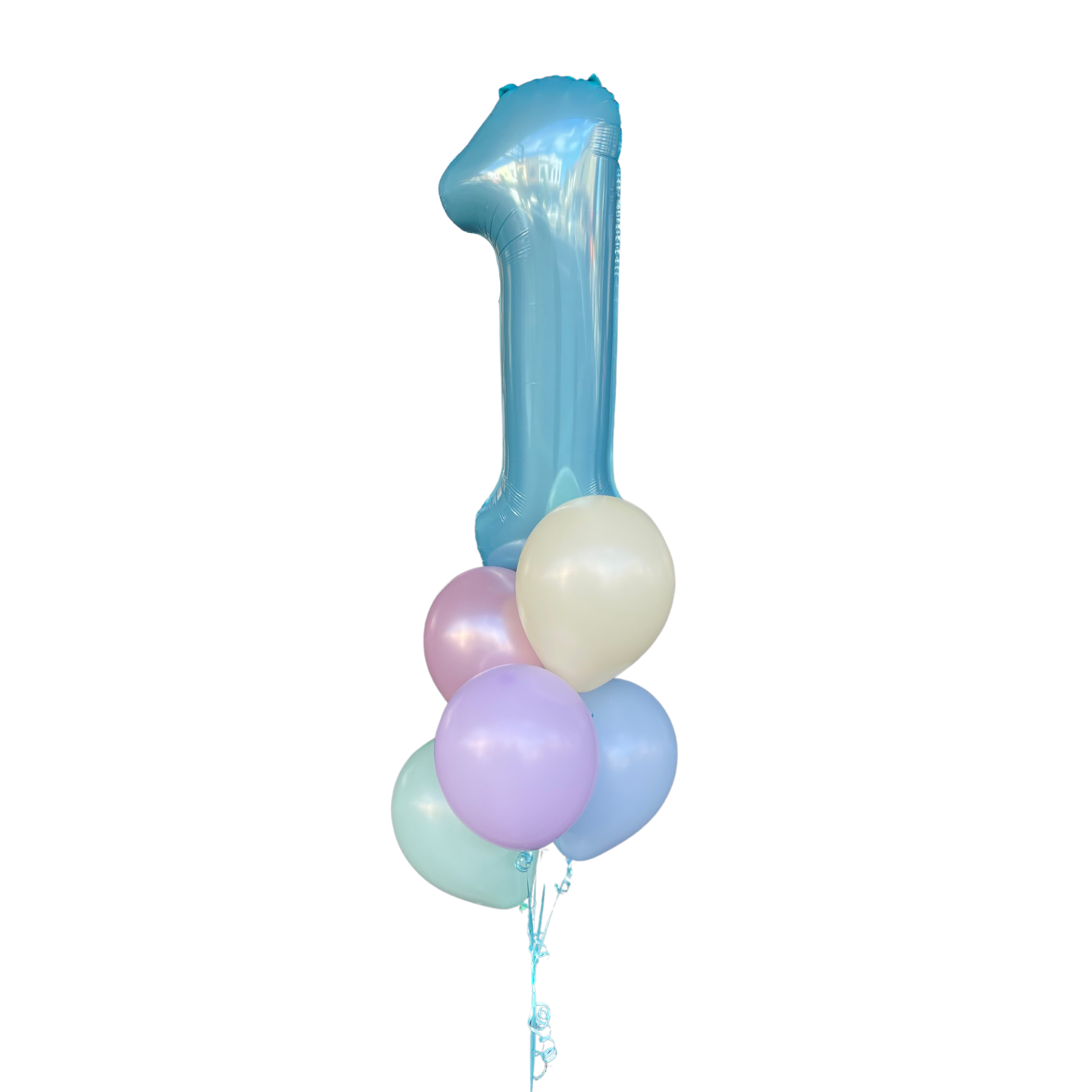 Number Balloon with 5 Latex Bunch