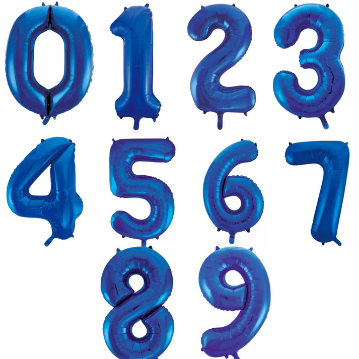 Large Number Balloon and 3 latex balloons