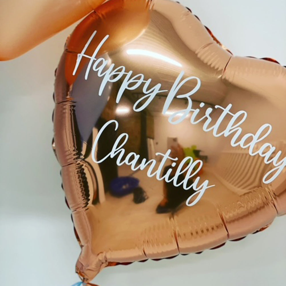 Custom - Personalised 45cm heart balloon - chantilly in Bondi, Sydney