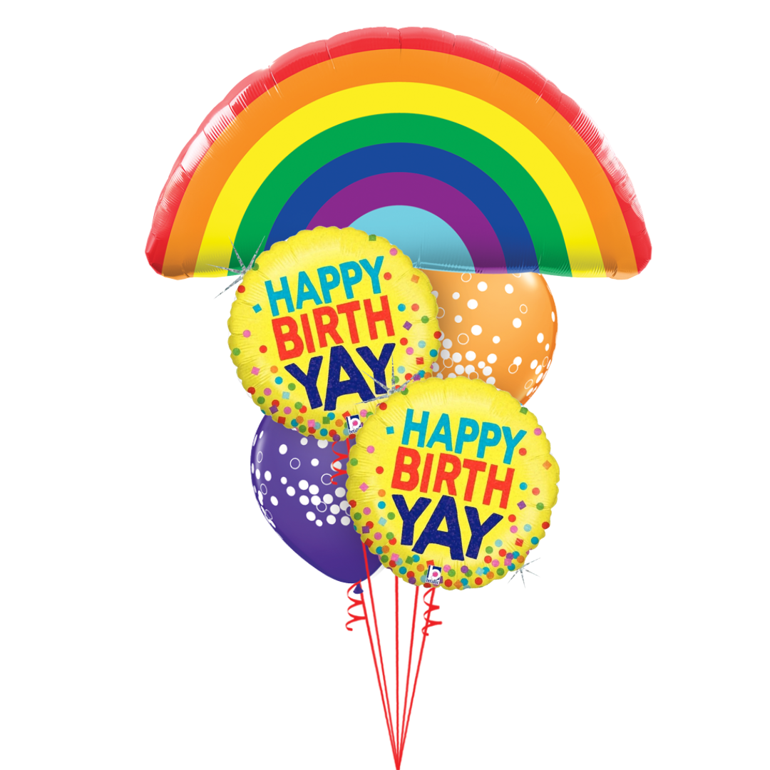 Super Bright and Happy Birth Yay! - happybirthyay balloon design by Bondi Road Balloons