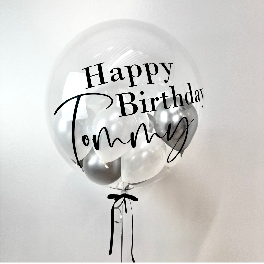 Personalised Bubble Balloon with 2 Large Numbers - the Tommy Bouquet