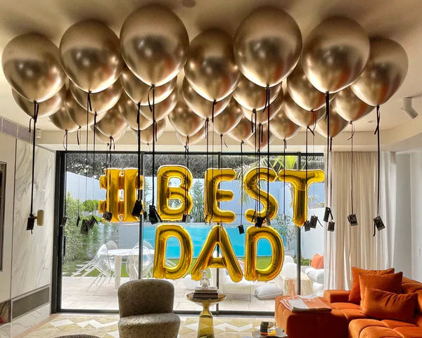 #BEST DAD Letter Balloons