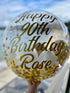 Bubble Balloons - Customised (Clear Bubble Balloon) Gold Font