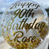 Bubble Balloons - Customised (Clear Bubble Balloon) Gold Font