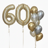 2 Numbers with 8 Metallic Latex Bouquet - number 60 with bouquet in Bondi, Sydney