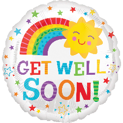Get Well Soon Rainbow Foil Balloon in Bondi, Sydney