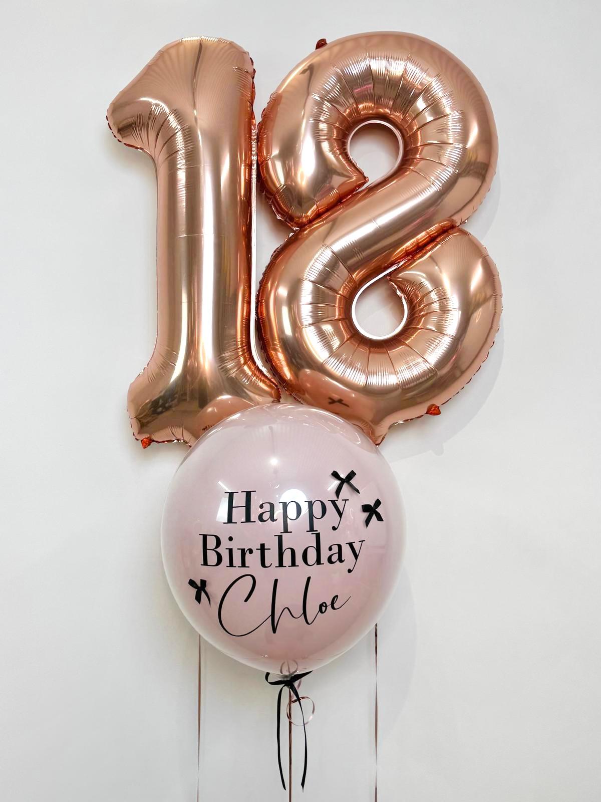 Rose Gold Birthday Balloon Bundle
