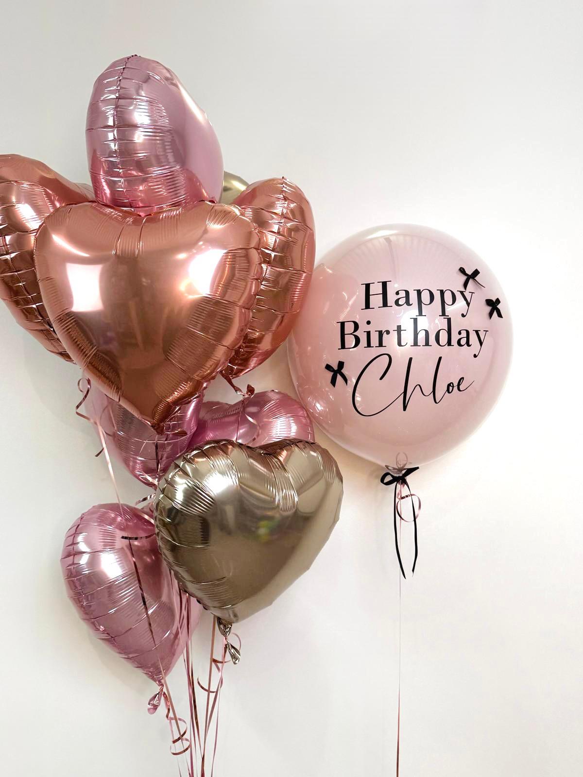Rose Gold Birthday Balloon Bundle