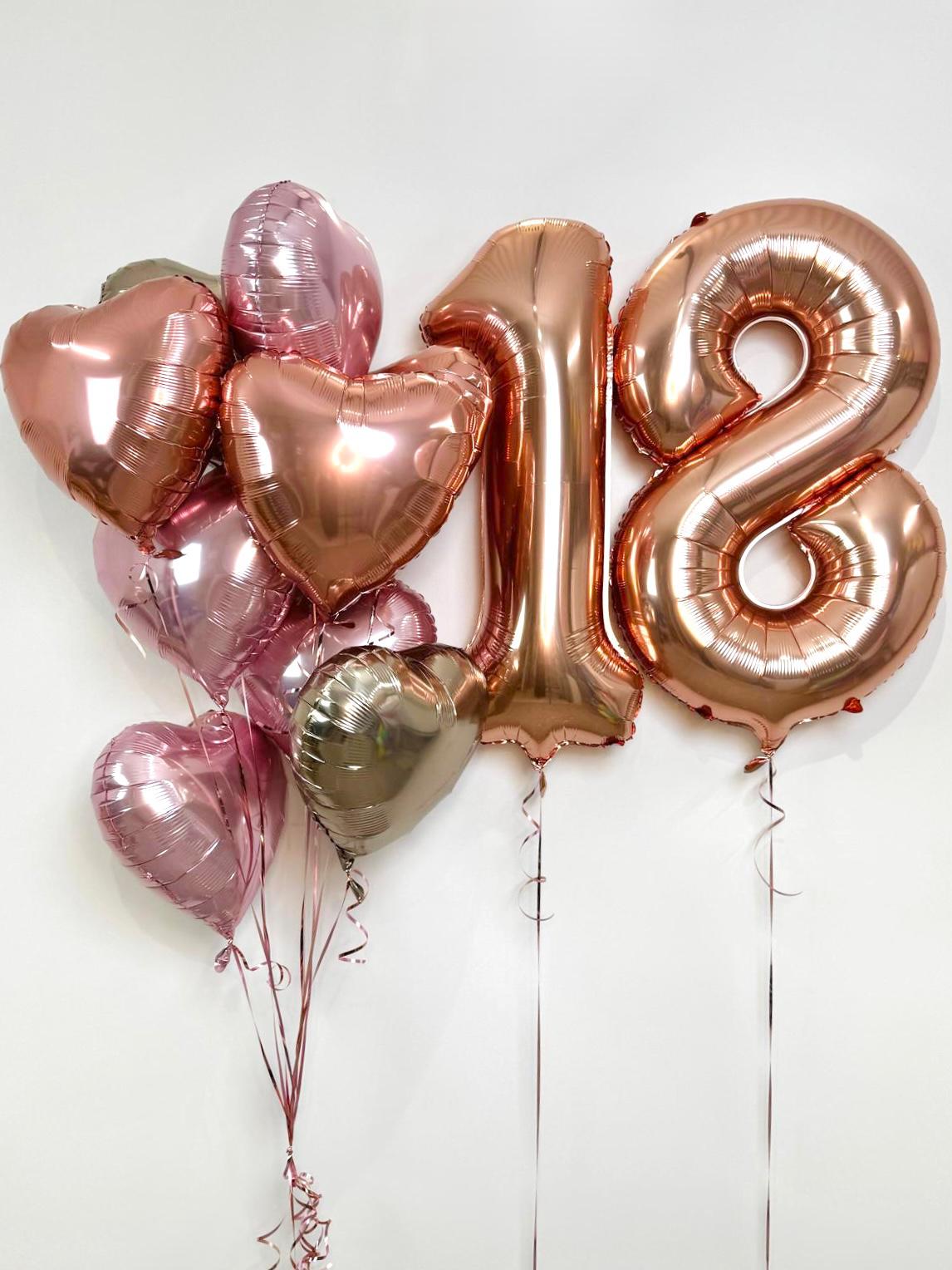 Rose Gold Birthday Balloon Bundle