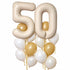 2 Large Numbers and 12 Latex Bouquet - Soft Neutrals