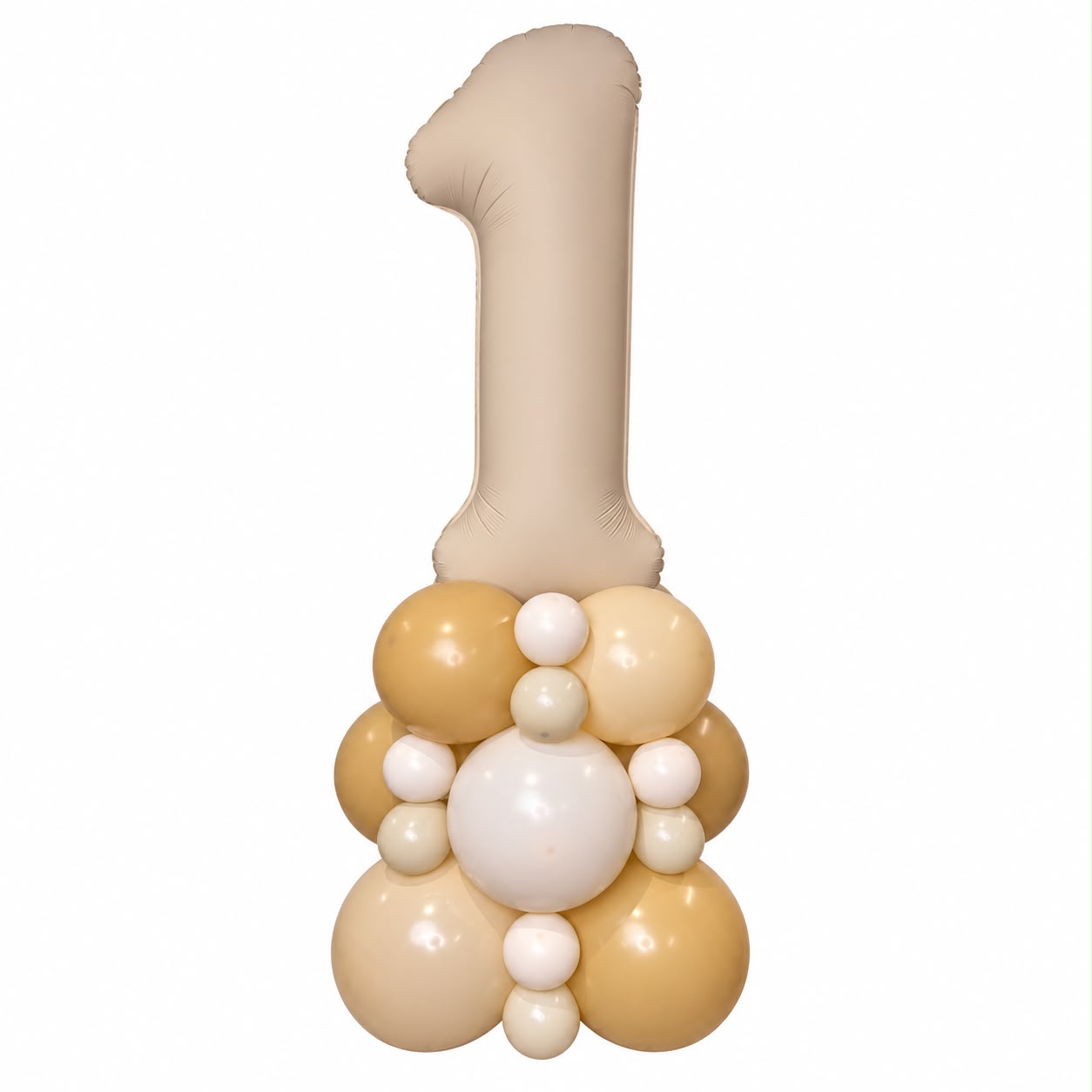 Cream Dream Number Balloon Tower