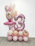 Ballerina Single Number Balloon Tower