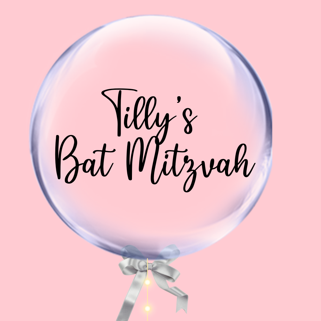 Bat Mitzvah bubble balloons - personalised - barmitzvah batmitzvah in Bondi, Sydney