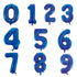 Large Number Balloon - Royal Blue (0-9) for parties in Bondi and Sydney - front view