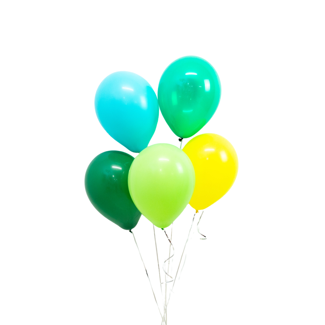 5 latex bunch - 28cm helium filled balloons