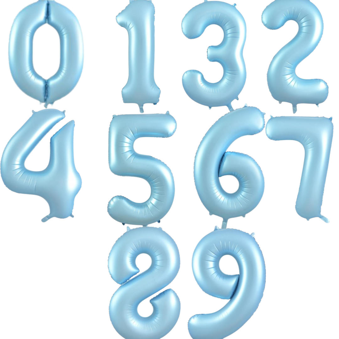 Large Number Balloon and 3 latex balloons