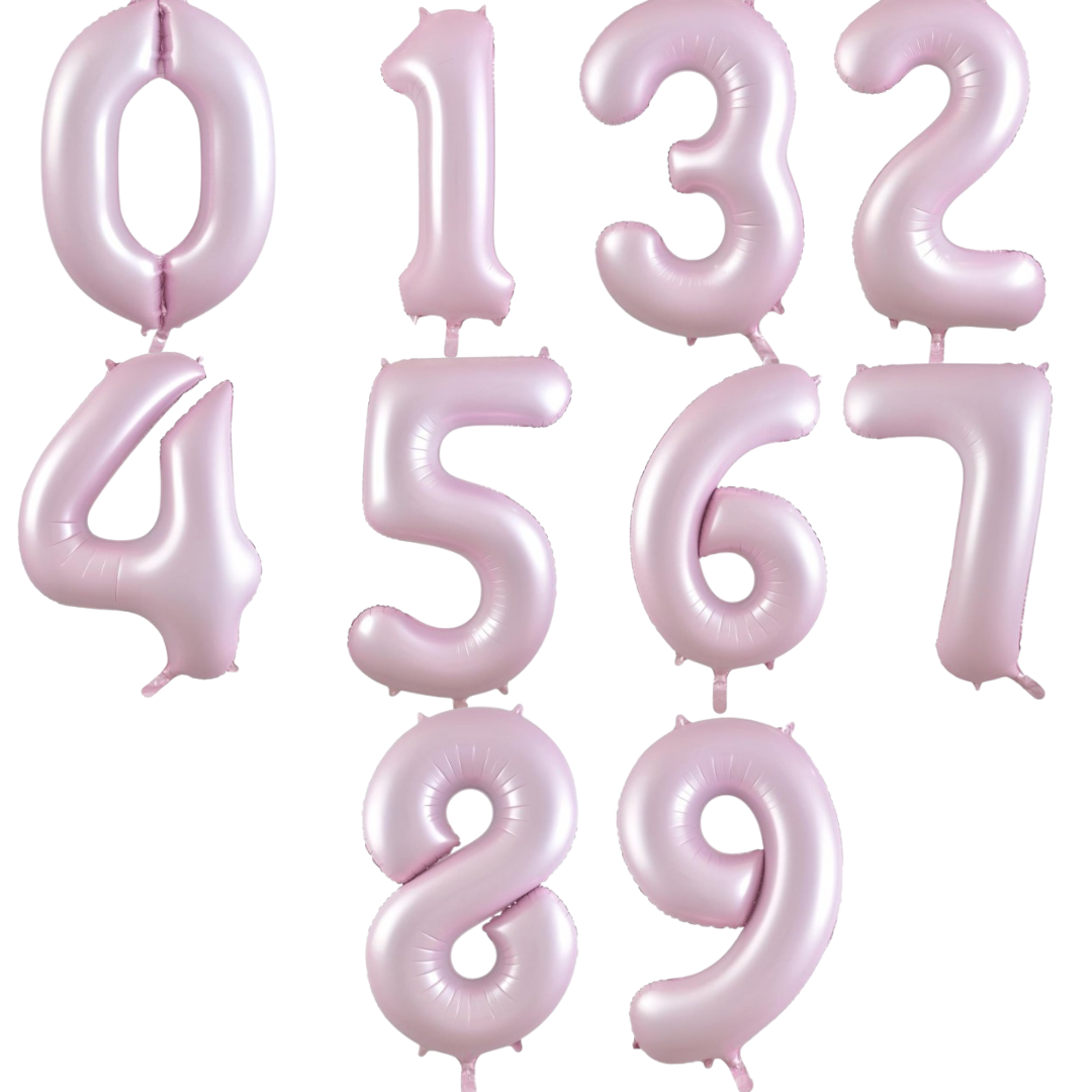 Large Number Balloon and 3 latex balloons