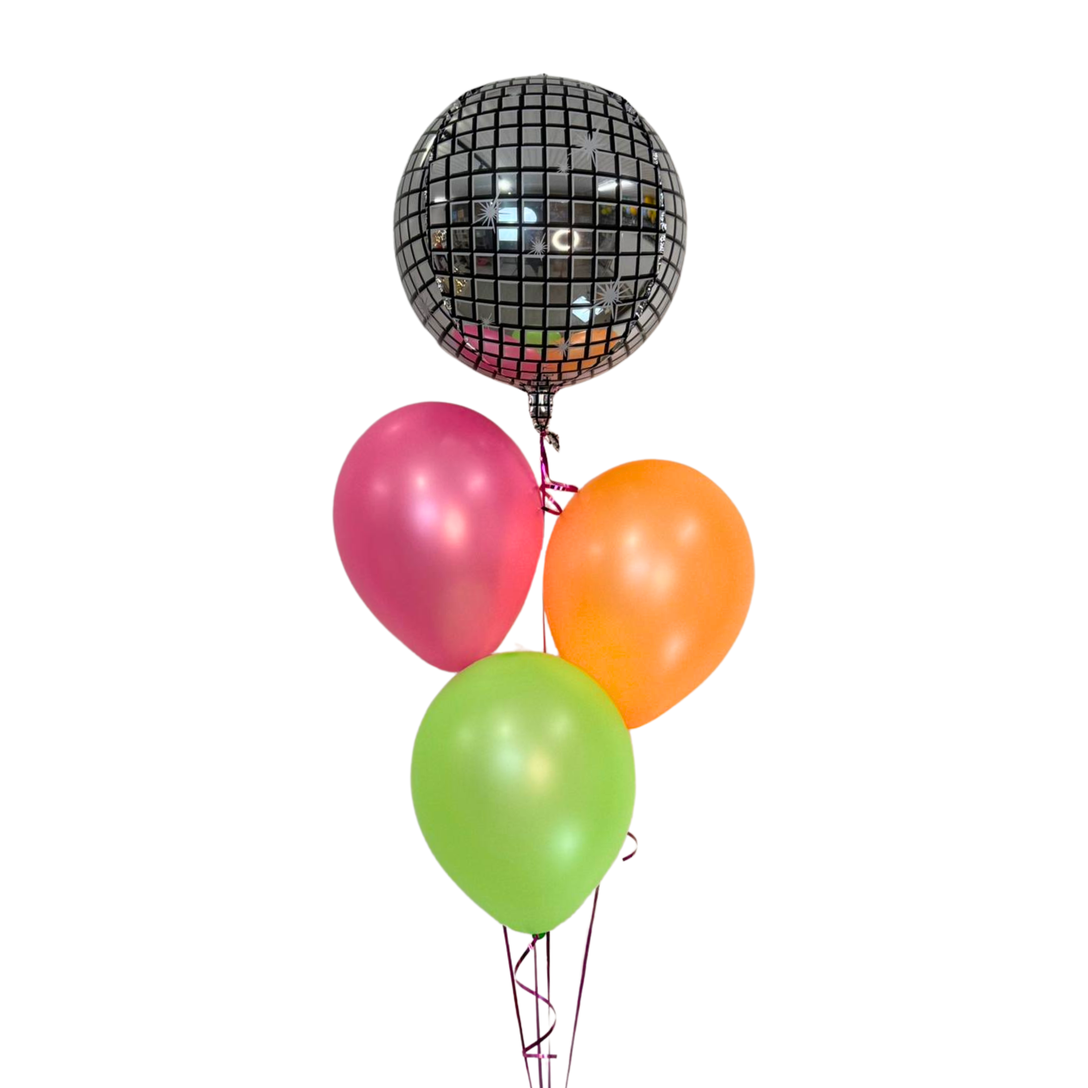Holographic Disco Ball Balloon Bouquet - latexandjumbos 10 in Bondi, Sydney