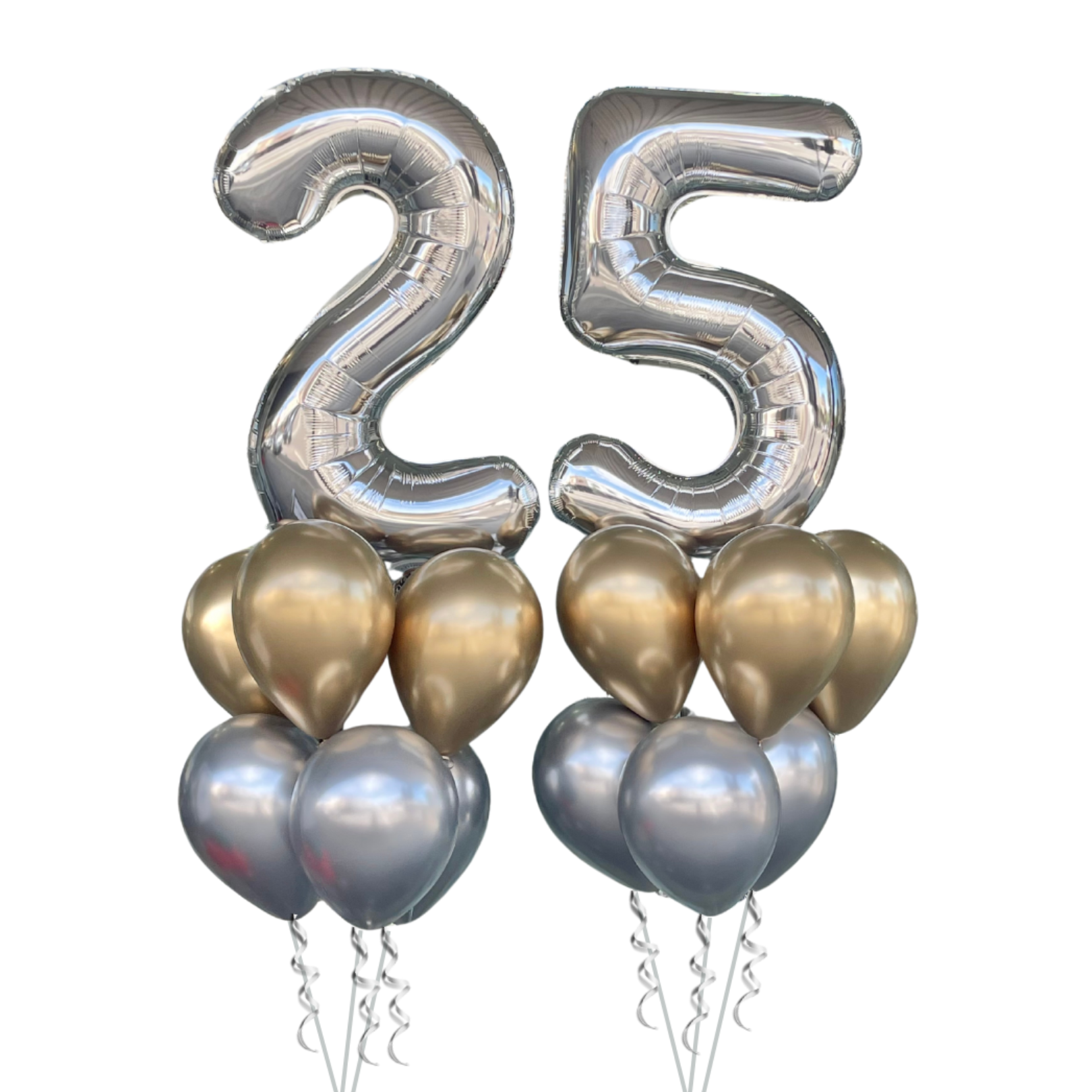 25th Birthday Balloon Set – Number Foils & 12 Latex Balloons - latexandjumbos 8 in Bondi, Sydney