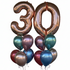 2 Numbers with 12 metallic/chrome latex 28cm balloons - metallic bouquet in Bondi, Sydney