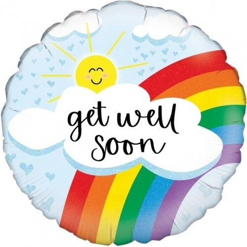 Get Well Soon Holographic Rainbow Foil Balloon - ot229431 500x500 1 in Bondi, Sydney