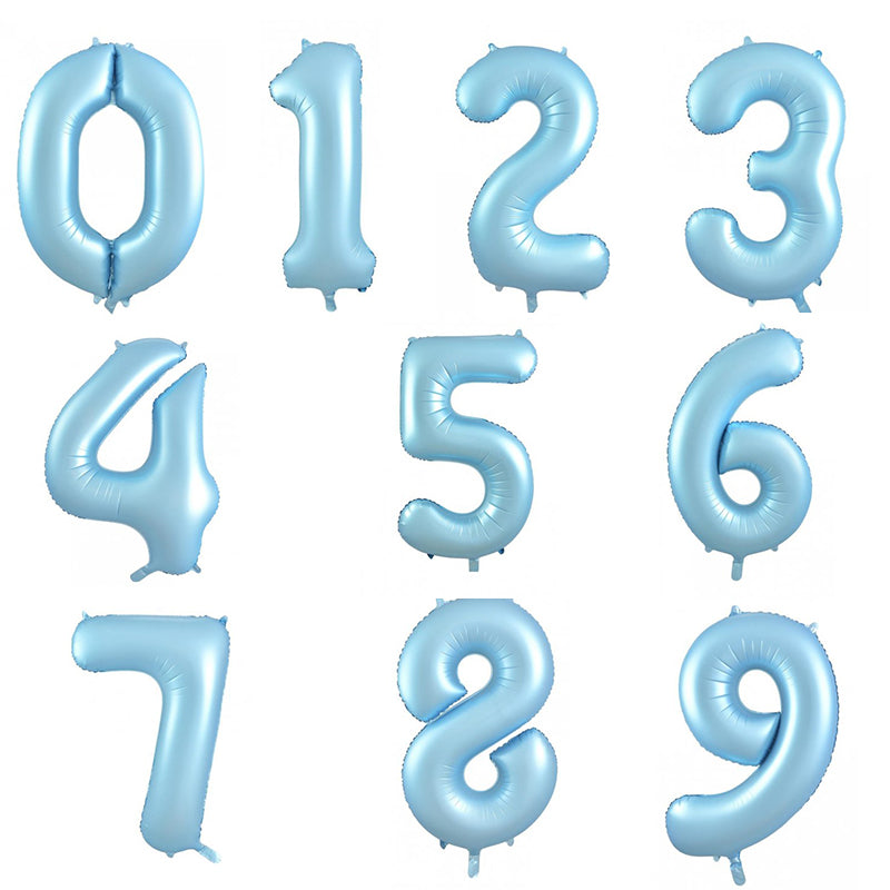 Matte Pastel Blue - Large Number 86cm balloon design in Bondi, Sydney