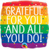 "Grateful For You & All You Do!" Foil Balloon in Bondi, Sydney