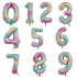 Large Number Balloon - Pastel Rainbow (0-9)